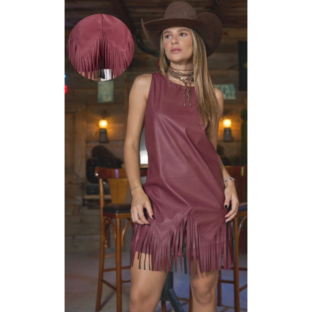 VESTIDO WILD SPIRIT VINHO