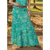 Saia Miss Country Arizona na cor Turquesa