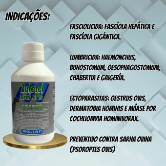 Zuletel Oral 100ml Microsules Vermifugo Bovinos E Ovinos
