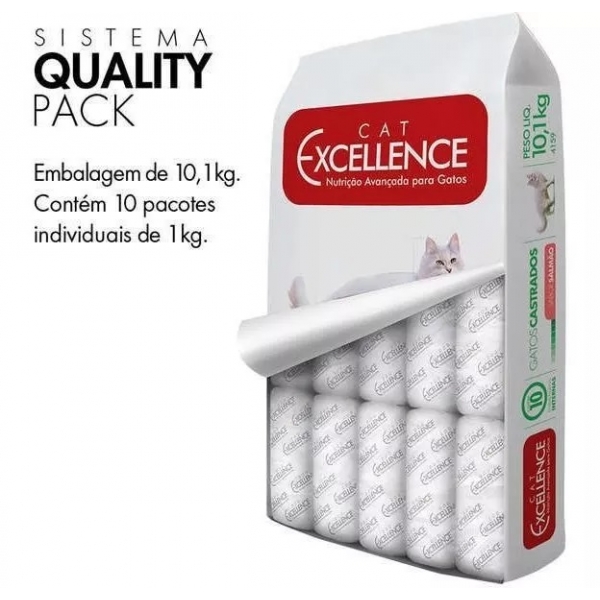 Ração Gato Castrado Cat Excellence Salmão 10,1 Kg