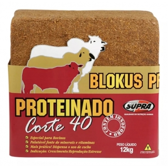 Blokus Proteinado Corte 40 Bovino Supra Sal Mineral 12Kg