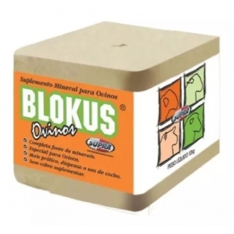 Bloco De Sal Mineral Ovinos Blokus Nutrição Carneiros 12kg