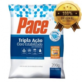 PASTILHA CLORO PACE TRIPLA AÇÃO 200 GR