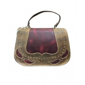 Bolsa Goyazes B-2608-3 Couro Dallas Ocre e Couro Dallas Pinhão