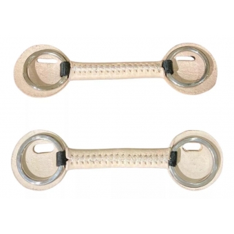 Kit 02 Bridão De Couro Argolas Inox Cavalo Charrete