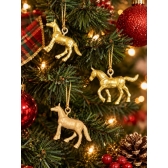 CAVALINHO ENFEITE DE ARVORE DE NATAL  KIT COM 12 PÇ