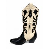 BOTA FEMININA VIMAR BOOTS PRETO/OFF