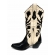 BOTA FEMININA VIMAR BOOTS PRETO/OFF