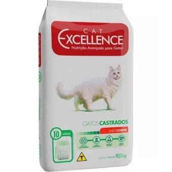 Ração Cat Excellence Carne Para Gatos Castrados 10,1kg