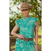 Bata Miss Country Arizona na cor Turquesa