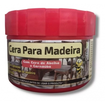 Cera Para Madeira De Abelha Com Carnauba Lustra Brilho 250ml