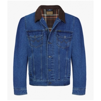 Jaqueta Country Masculina Wrangler Jeans Com Forro Flanelado