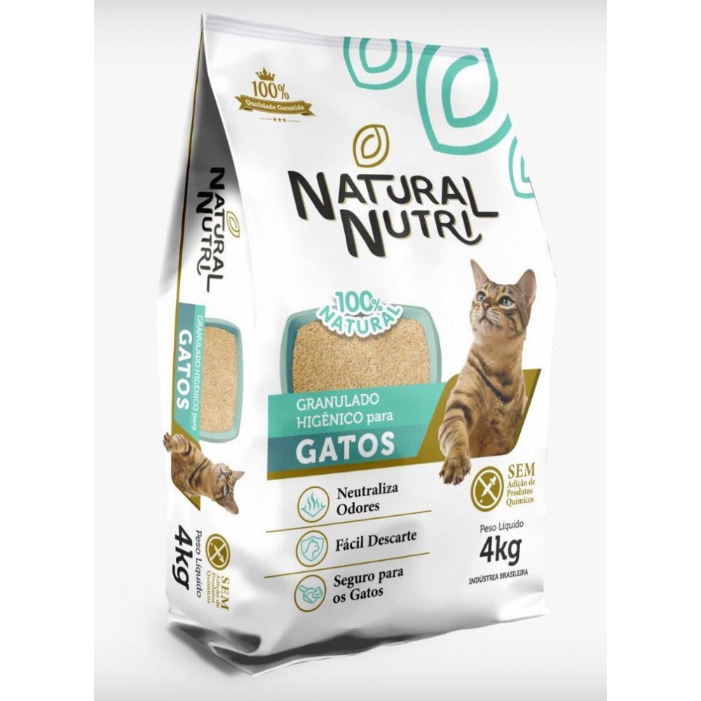 Areia Sanitaria Natural Nutri 4kg Para Gatos