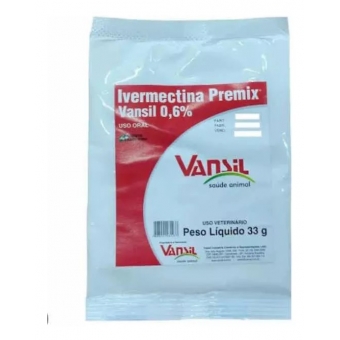 Ivermectina Pó Premix Vansil 0,6% 33 Gramas