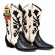 BOTA FEMININA VIMAR BOOTS PRETO/OFF