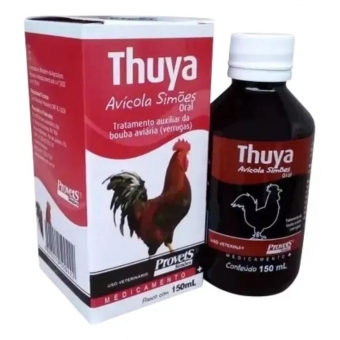 Thuya Avícola 150 Ml Simões - Verrugas Pelotas Bouba Em Aves