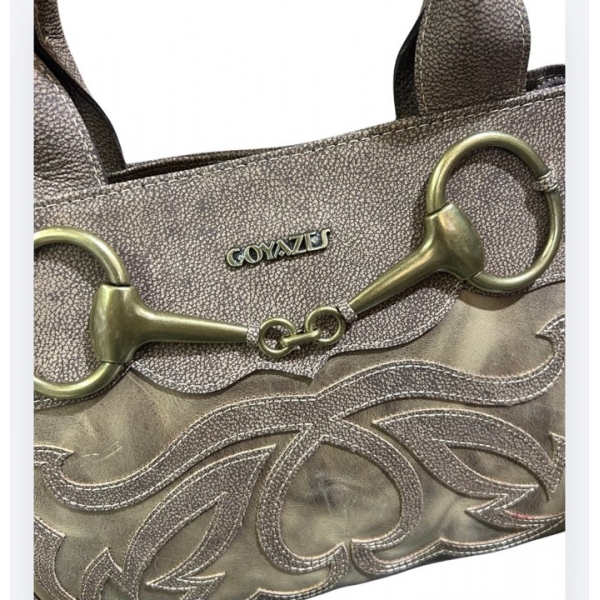 Bolsa Goyazes B-2606-5 Dallas Creme e Couro Strong Café